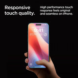 Spigen iPhone 16 Pro/iPhone 17/17 Pro Skärmskydd GLAS.tR EZ Fit Privacy 2-pack
