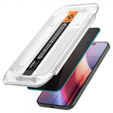 Spigen iPhone 16 Pro/iPhone 17/17 Pro Skärmskydd GLAS.tR EZ Fit Privacy 2-pack