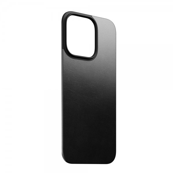 Nomad iPhone 16 Pro Skin Magnetic Leather Back Svart