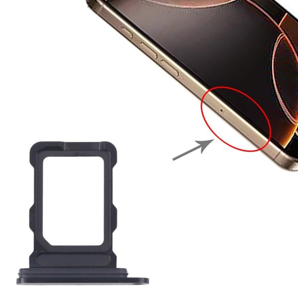 iPhone 16 Pro/16 Pro Max Simkortshållare - Svart