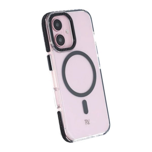 Rvelon iPhone 16 Skal TPU MagSafe Svart/Transparent