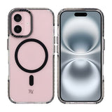 Rvelon iPhone 16 Skal TPU MagSafe Svart/Transparent
