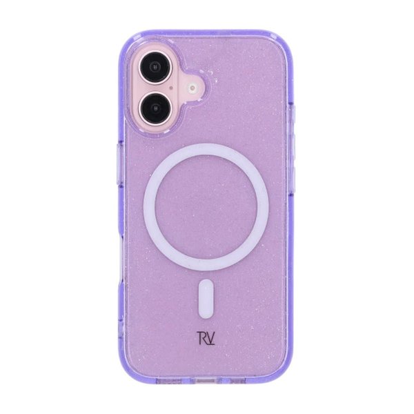 Rvelon iPhone 16 Skal Glitter MagSafe Lila