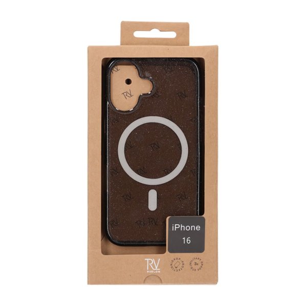 Rvelon iPhone 16 Skal Glitter MagSafe Svart