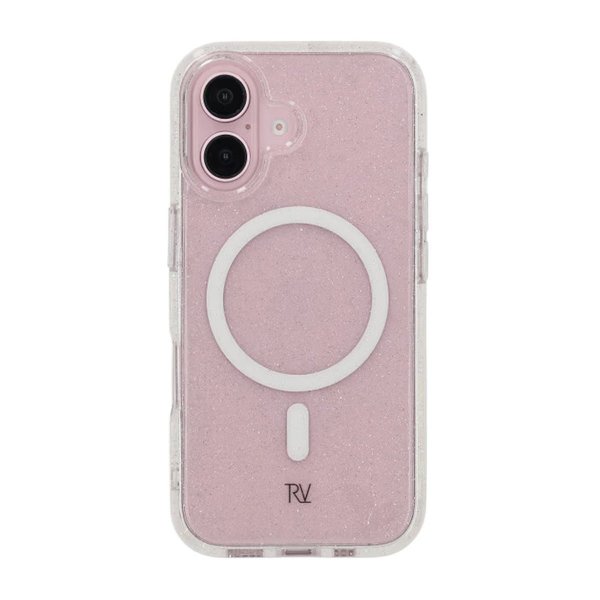 Rvelon iPhone 16 Skal Glitter MagSafe Vit