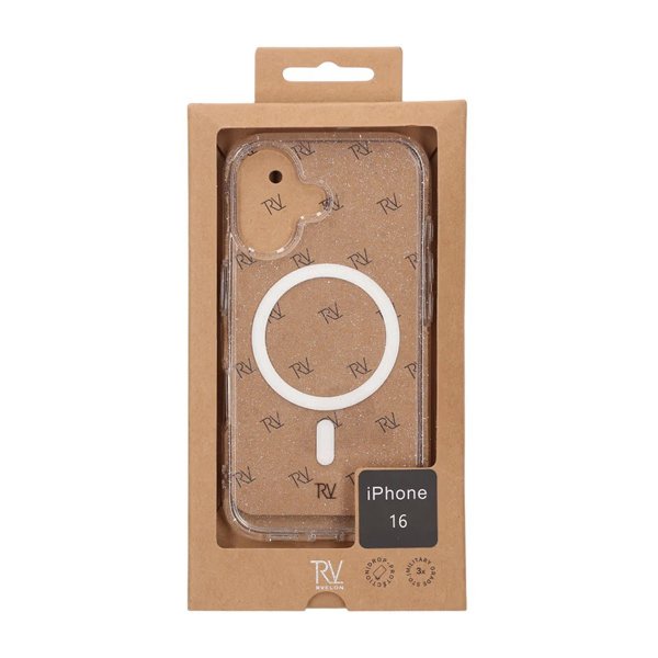 Rvelon iPhone 16 Skal Glitter MagSafe Vit