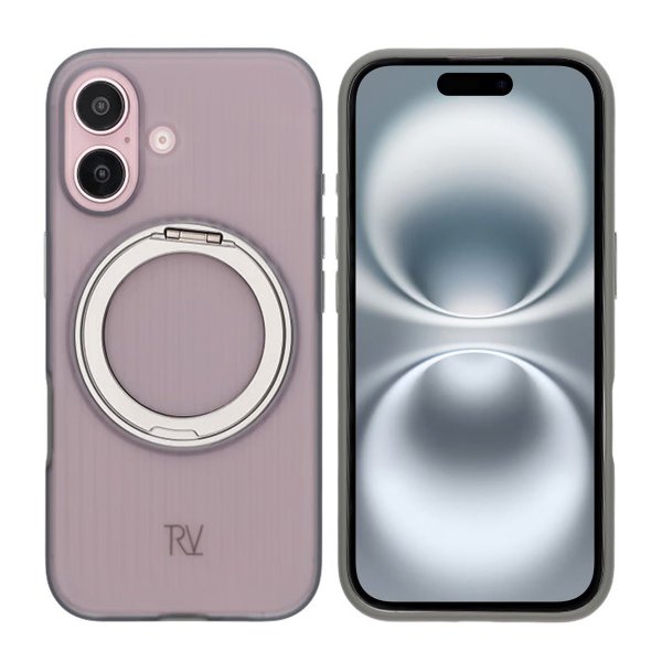 Rvelon iPhone 16 Skal Roterbart MagSafe Stativ Grå