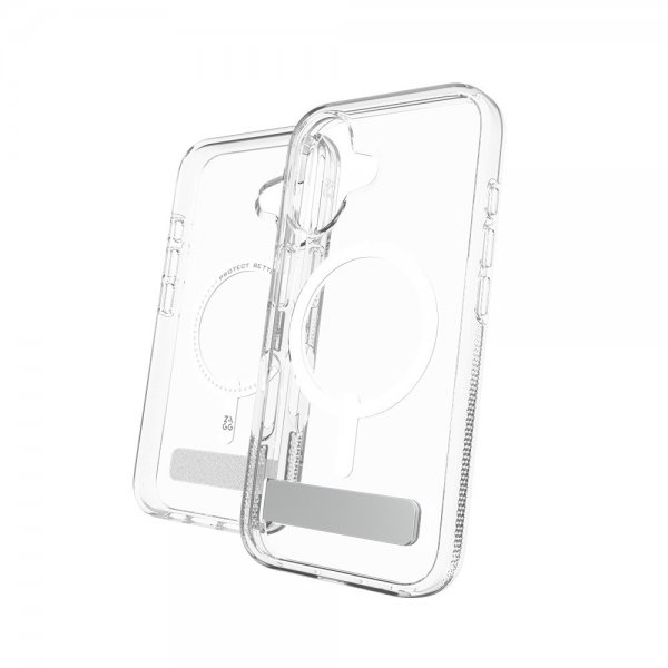 ZAGG iPhone 16 Skal Crystal Palace Snap Kickstand Transparent