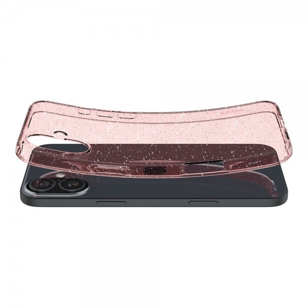 Spigen iPhone 16 Skal Liquid Crystal Glitter Rose Quartz