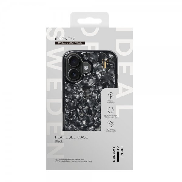 Ideal of Sweden iPhone 16 Skal Pearlised Case MagSafe Svart