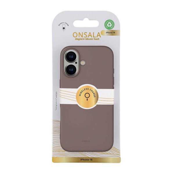 Onsala iPhone 16 Skal Silikonkänsla Chocolate