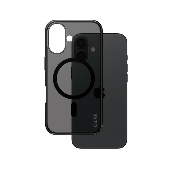 CARE by PanzerGlass iPhone 16 Skal Smokey MagSafe Svart