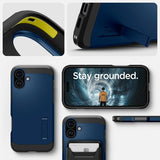 Spigen iPhone 16 Skal Tough Armor MagFit Navy Blue