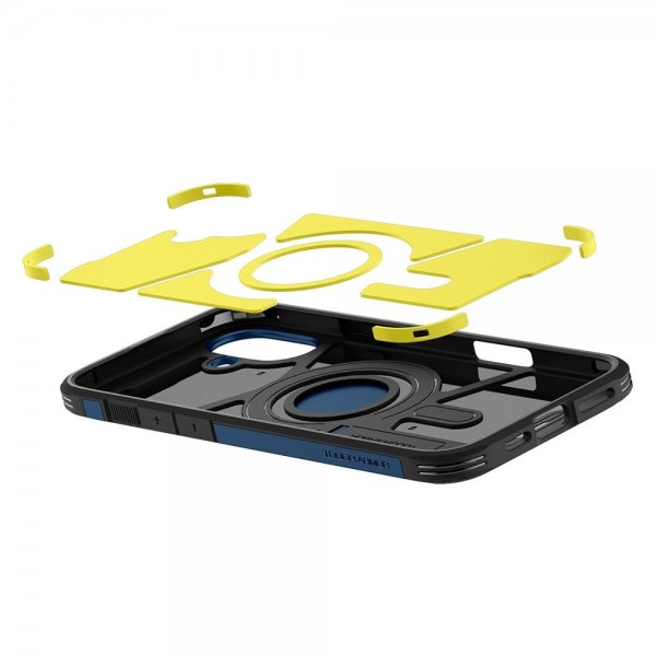 Spigen iPhone 16 Skal Tough Armor MagFit Navy Blue
