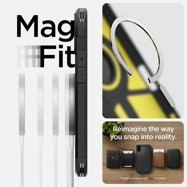 Spigen iPhone 16 Skal Tough Armor MagFit Svart