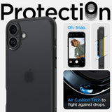 Spigen iPhone 16 Skal Ultra Hybrid Frost Black