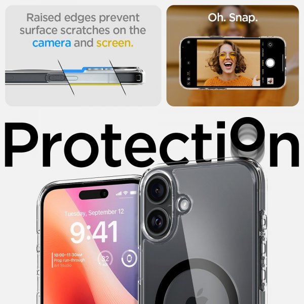 Spigen iPhone 16 Skal Ultra Hybrid MagFit Svart