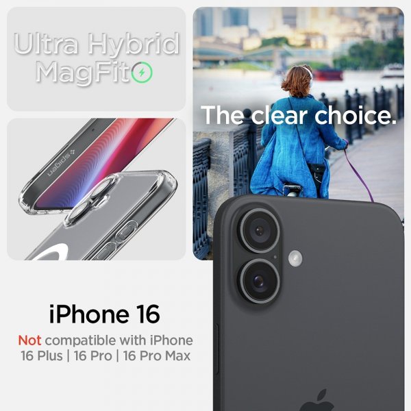 Spigen iPhone 16 Skal Ultra Hybrid MagFit Vit