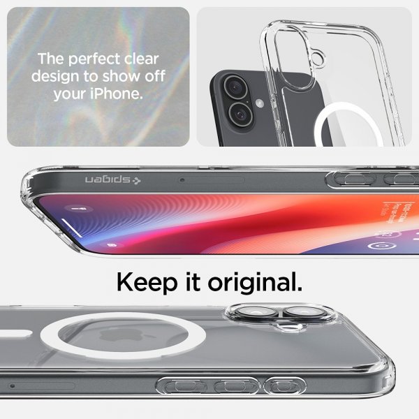 Spigen iPhone 16 Skal Ultra Hybrid MagFit Vit