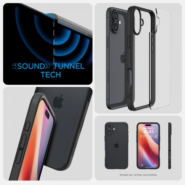 Spigen iPhone 16 Skal Ultra Hybrid Matte Svart