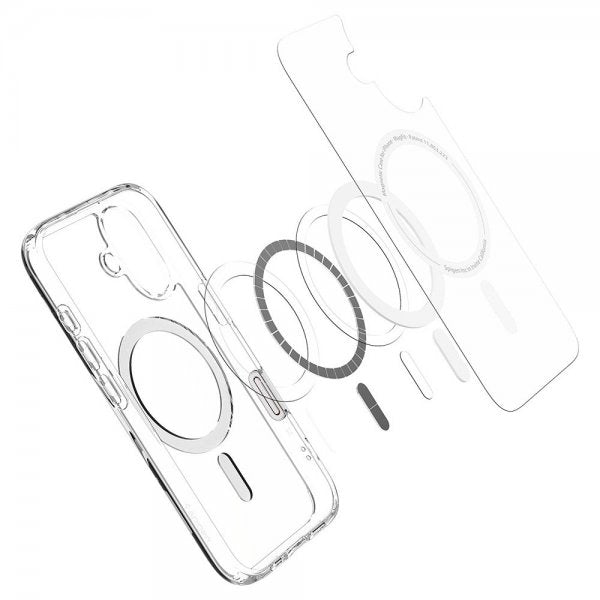 Spigen iPhone 16 Skal Ultra Hybrid T MagFit Clear White