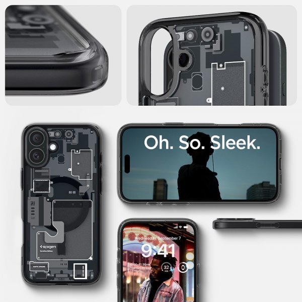 Spigen iPhone 16 Skal Ultra Hybrid Zero One MagFit Svart