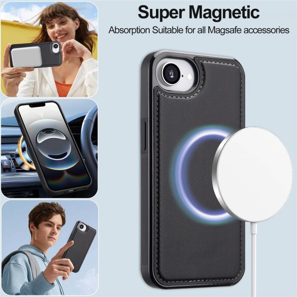 Nordic Covers iPhone 16e/17e Fodral med avtagbart MagSafe-skal Raven Black