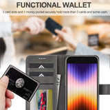 Lc.Imeeke iPhone 16e/17e Fodral med Kortfack Stativfunktion Grå