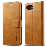 Lc.Imeeke iPhone 16e/17e Fodral med Kortfack Stativfunktion Ljusbrun