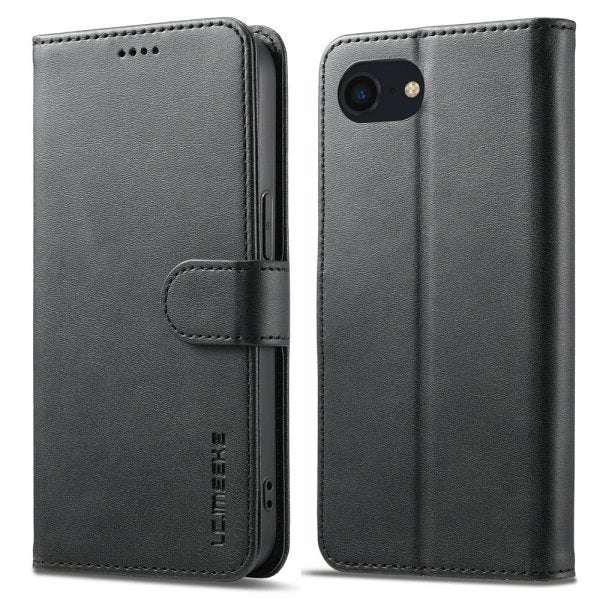 Lc.Imeeke iPhone 16e/17e Fodral med Kortfack Stativfunktion Svart