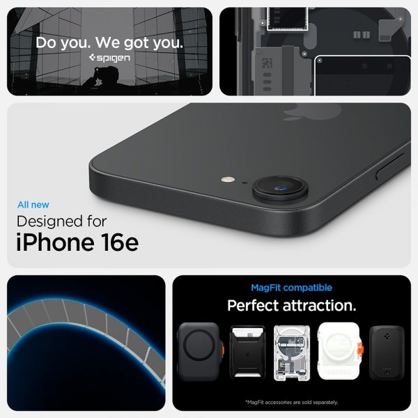 Spigen iPhone 16e/iPhone 17e Skal Ultra Hybrid Zero One MagFit Svart