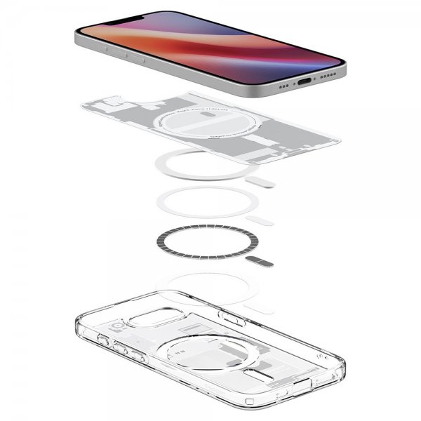 Spigen iPhone 16e/iPhone 17e Skal Ultra Hybrid Zero One MagFit Vit