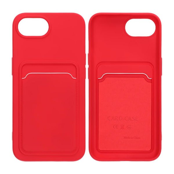 iPhone 16e/17e Skal Korthållare Röd
