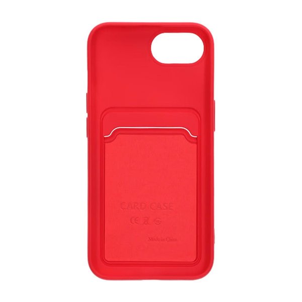 iPhone 16e/17e Skal Korthållare Röd