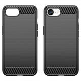 iPhone 16e/17e Skal Borstad Kolfibertextur Svart