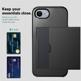 iPhone 16e/17e Skal Card Slide Svart