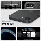 Spigen iPhone 16e/17e Skal Enzo Aramid MagFit Matte Black