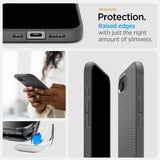 Spigen iPhone 16e/17e Skal Liquid Air Marble Gray