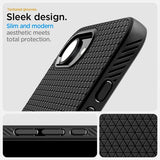 Spigen iPhone 16e/17e Skal Liquid Air Matte Black