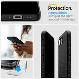 Spigen iPhone 16e/17e Skal Liquid Air Matte Black