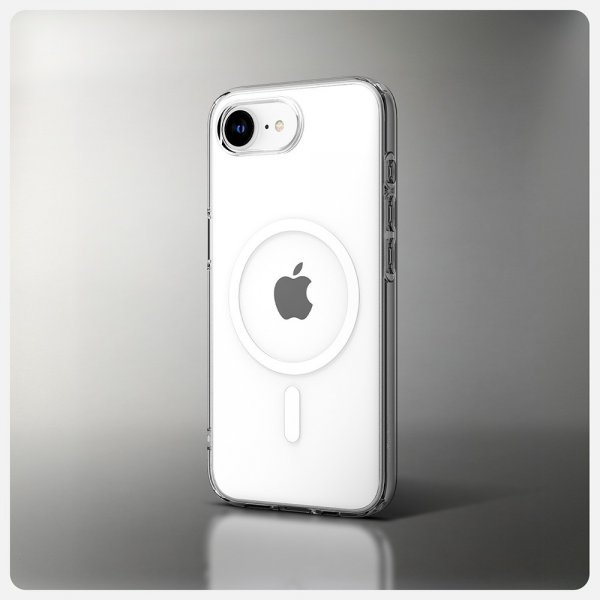 Spigen iPhone 16e/17e Skal Liquid Crystal MagFit Clear White