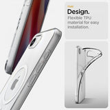 Spigen iPhone 16e/17e Skal Liquid Crystal MagFit Clear White