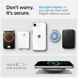 Spigen iPhone 16e/17e Skal Liquid Crystal MagFit Clear White