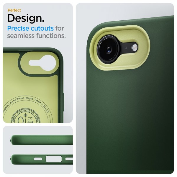 Spigen iPhone 16e/17e Skal Nano Pop MagFit Avo Green