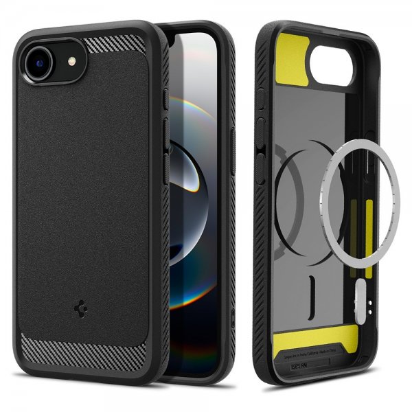 Spigen iPhone 16e/17e Skal Rugged Armor MagFit Matte Black
