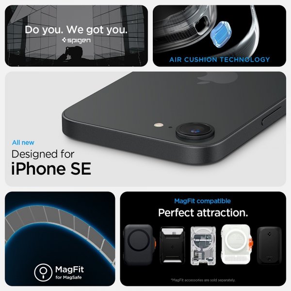Spigen iPhone 16e/17e Skal Rugged Armor MagFit Matte Black