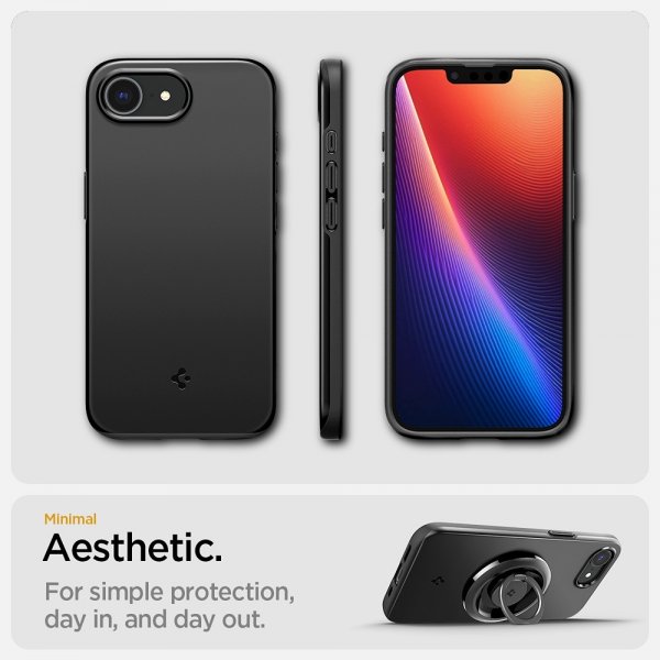 Spigen iPhone 16e/17e Skal Thin Fit MagFit Svart