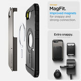 Spigen iPhone 16e/17e Skal Tough Armor MagFit Gunmetal