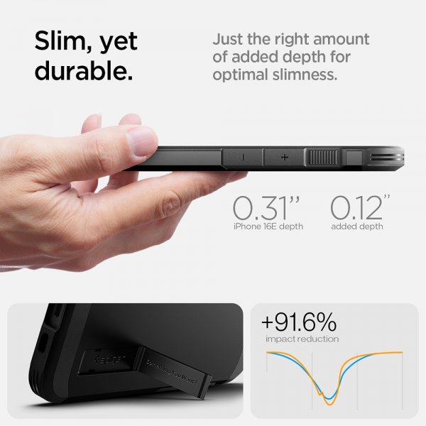 Spigen iPhone 16e/17e Skal Tough Armor MagFit Svart