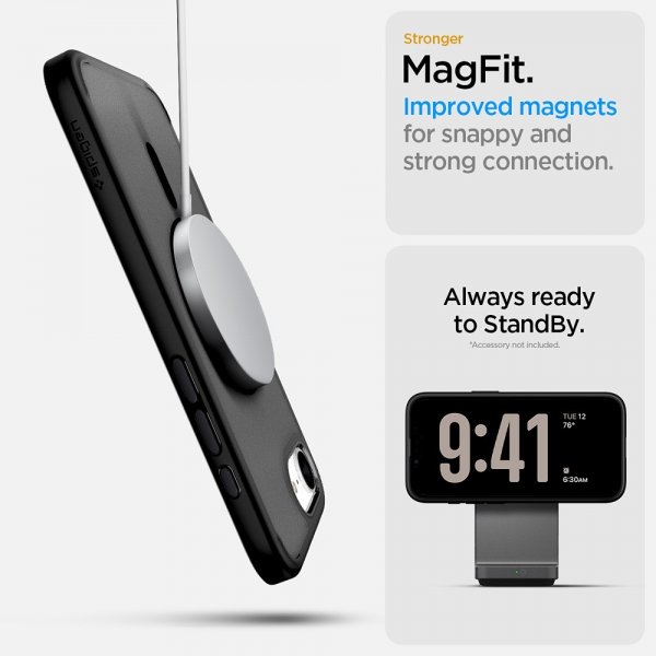 Spigen iPhone 16e/17e Skal Ultra Hybrid MagFit Frost Black